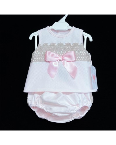 Baby Girl Pink Waffle Open...