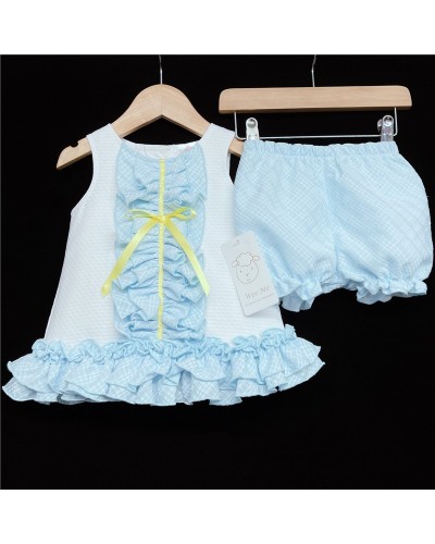 Baby Girl White Blue Frilly...