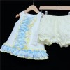 Baby Girl White Yellow Frilly Dress with Knickers "2151 Yellow"
