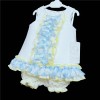 Baby Girl White Yellow Frilly Dress with Knickers "2151 Yellow"