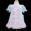 Baby Girl Waffle Pink Frilly Dress "2154 Pink"