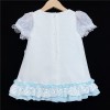 Baby Girl Spanish Waffle Blue Frilly Dress "2154 Blue"