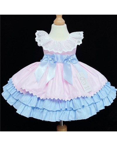 Baby Girl Pink Blue Puff...
