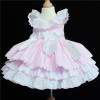 Baby Girl Pink Puff Ball Dress Satin Bows "2157 Pink"