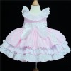 Baby Girl Pink Puff Ball Dress Satin Bows "2157 Pink"