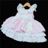 Baby Girl Pink Puff Ball Dress Satin Bows "2157 Pink"