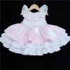 Baby Girl Pink Puff Ball Dress Satin Bows "2157 Pink"