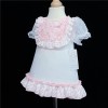 Baby Girl Waffle Dress Pink Organza Flower "2160"