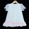 Baby Girl Waffle Dress Pink Organza Flower "2160"