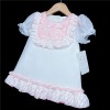 Baby Girl Waffle Dress Pink Organza Flower "2160"