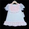 Baby Girl Waffle Dress Pink Organza Flower "2160"