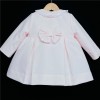 Baby Girl Pink Waffle Jacket Satin Bows "ABR001 P"