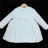 Baby Girl White Waffle Jacket Satin Bows "ABR001 W"