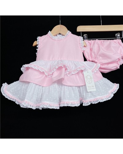 Baby Girl Pink Spotty Puff...