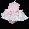 Baby Girl Pink Spotty Puff Ball Lacey Dress with Pants "MYD58 P"