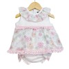 Baby Girl Pink Floral Dress with Big Bow Pants "LM024"
