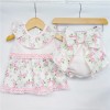 Baby Girl Pink Rose Dress with Big Bow Pants "LM027"