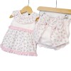 Baby Girl Pink Floral Dress with Big Bow Pants "LM028"