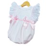 Baby Girl Pink Smocking Frilly Shoulder Romper "MYD2201P"