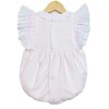 Baby Girl Pink Smocking Frilly Shoulder Romper "MYD2201P"