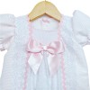 Baby Girl Pink Smocking Dress with Pants Satin Bow "MYD2202"