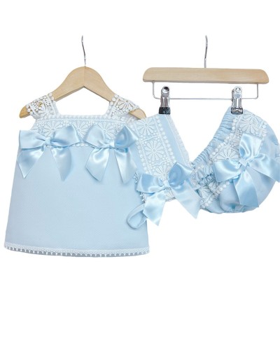 Baby Girl Blue Waffle Dress...