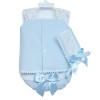 Baby Girl Blue Waffle Dress with Pant& Bonnet "MYD2207"