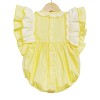 Baby Girl Yellow Frilly Shoulder Romper "LM2207"