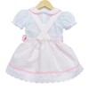 Baby Girl Pink Smocked Pinafore with Shirt Satin Bows "MYD2222P"