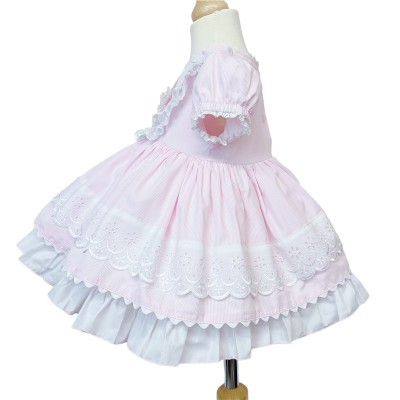 Baby Girl Pink Puff Ball Dress Butterfly Ornament "2140 Pink"