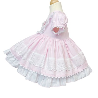 Baby Girl Pink Puff Ball Dress Butterfly Ornament "2140 Pink"