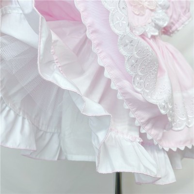 Baby Girl Pink Puff Ball Dress Butterfly Ornament "2140 Pink"