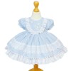 Baby Girl Blue Puff Ball Dress with Butterfly Ornament "2140 Blue"