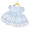 Baby Girl Blue Puff Ball Dress with Butterfly Ornament "2140 Blue"