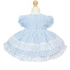 Baby Girl Blue Puff Ball Dress with Butterfly Ornament "2140 Blue"