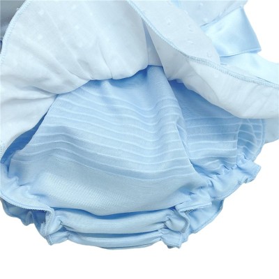 Baby Girl Blue Frilly Skirt with Lace Top "MYD2204B"