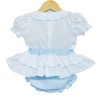 Baby Girl Blue Frilly Skirt with Lace Top "MYD2204B"