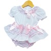Baby Girl Pink Stripe Frilly Skirt with Top "LM8804S"