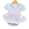 Baby Girl Pink Stripe Frilly Skirt with Top "LM8804S"
