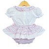 Baby Girl Pink Stripe Frilly Skirt with Top "LM8804S"