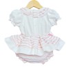 Baby Girl Pink Stripe Frilly Skirt with Shirt "MYD3001"