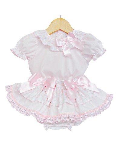 Baby Girl Pink Floral Lacey...