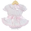 Baby Girl Pink Floral Lacey Skirt with Shirt "MYD2220"