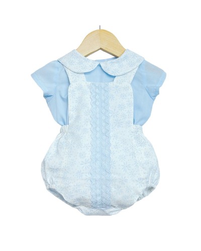 Baby Boy Blue Romper with...