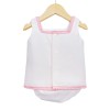 Baby Girls Pink Waffle A Line Dress Set "LM013P"