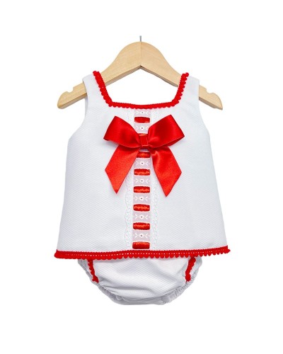 Baby Girls Red Waffle A...