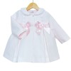 Baby Girl Pink Waffle Jacket Satin Bows "ABR001 P"