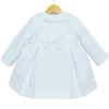 Baby Girl White Waffle Jacket Satin Bows "ABR001 W"