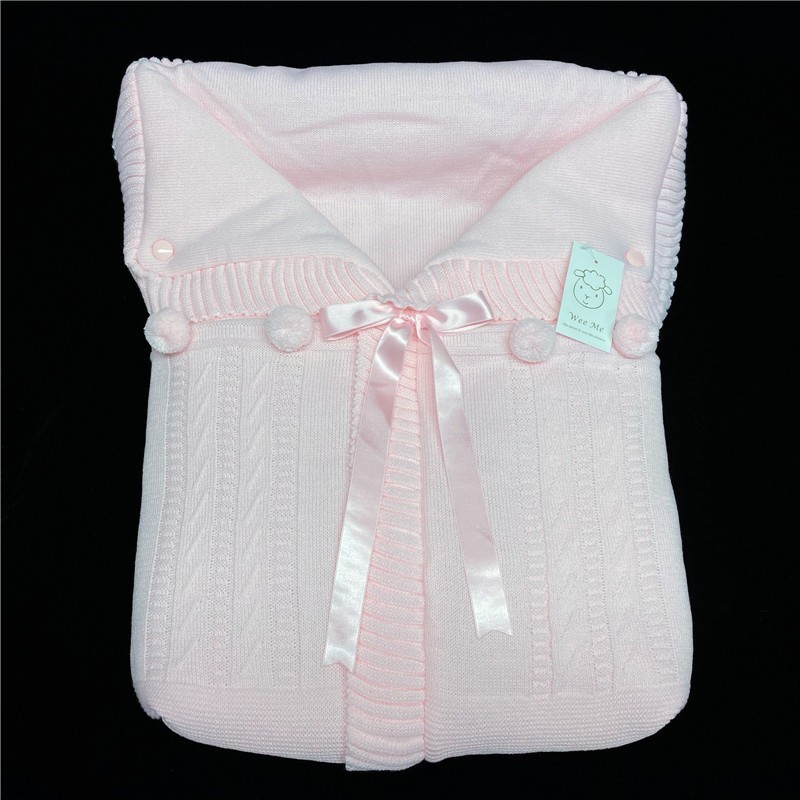 Knitted Sleeping Bag "BN01 Baby Pink"