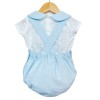 Baby Boy Blue Waffle H Strap Romper with Shirt "MYD2212"